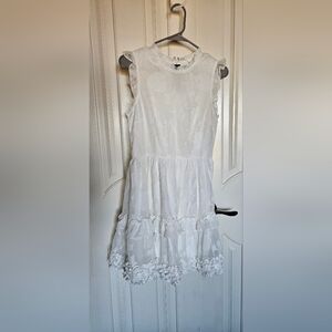 Lulu's White Floral Formal Dress
